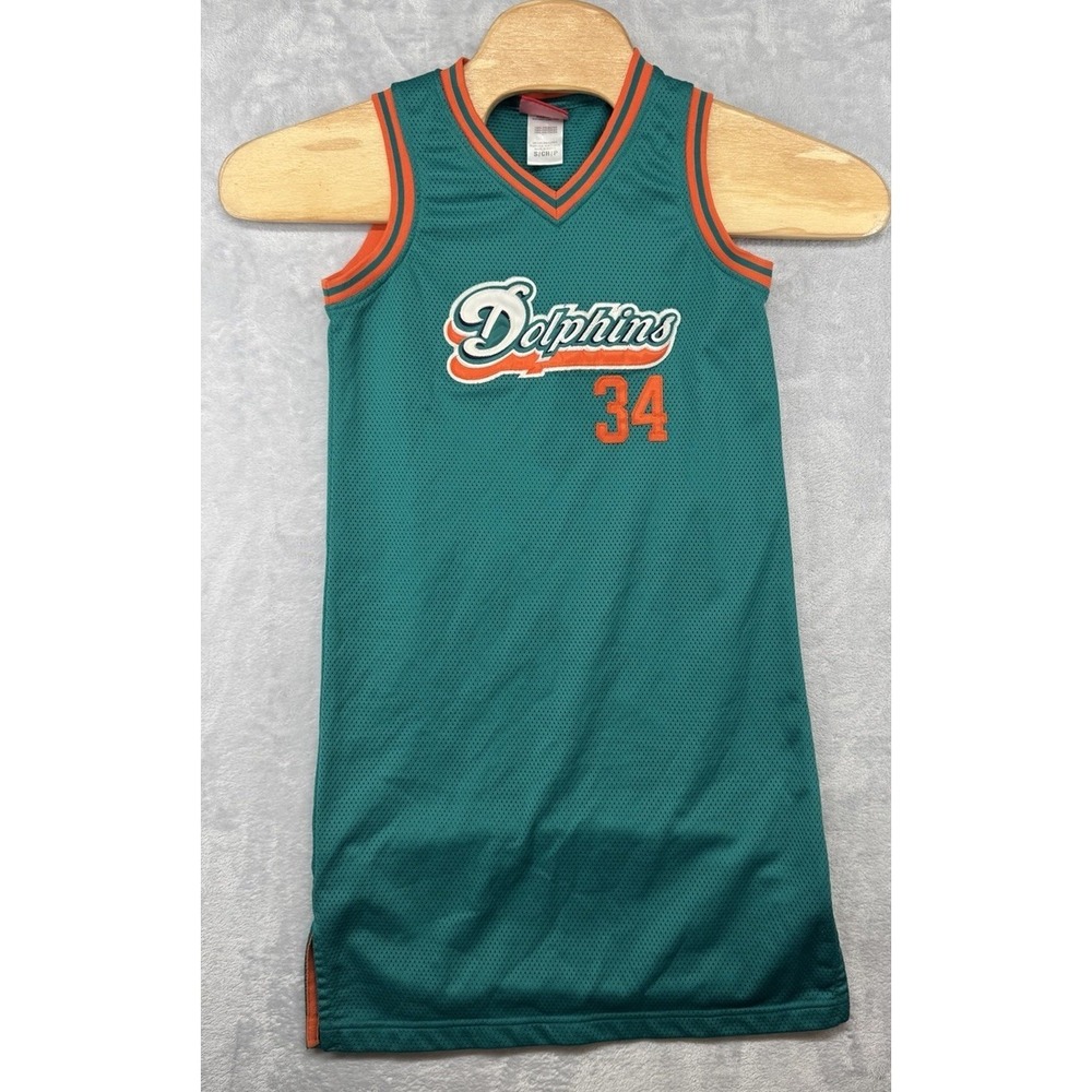 Reebok Teal and Orange Miami Dolphins Sleeveless Jersey Dress